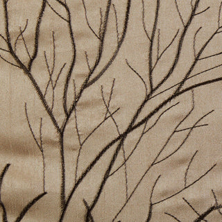 Madison Park Andora Embroidered Branches Faux Silk Window Panel, Blue, Tan, 95"