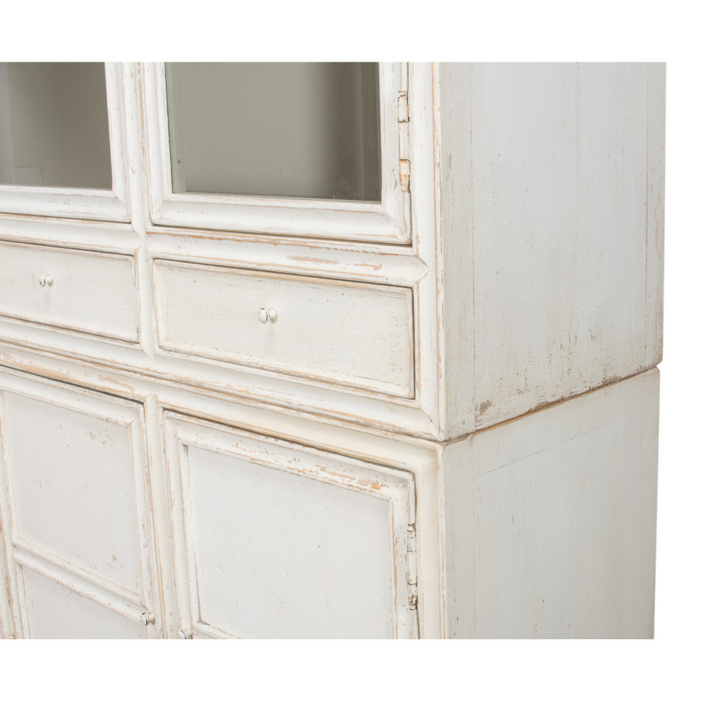 Country Painted Display Cabinet