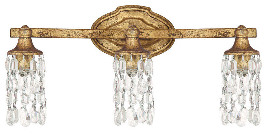 Blakely 3-Light Vanity, Antique Gold