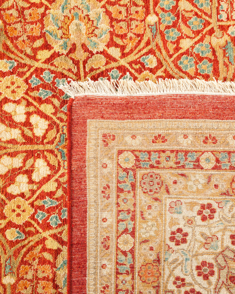 Madilyn, One-of-a-Kind Hand-Knotted Area Rug Red, 9'3"x12'2"