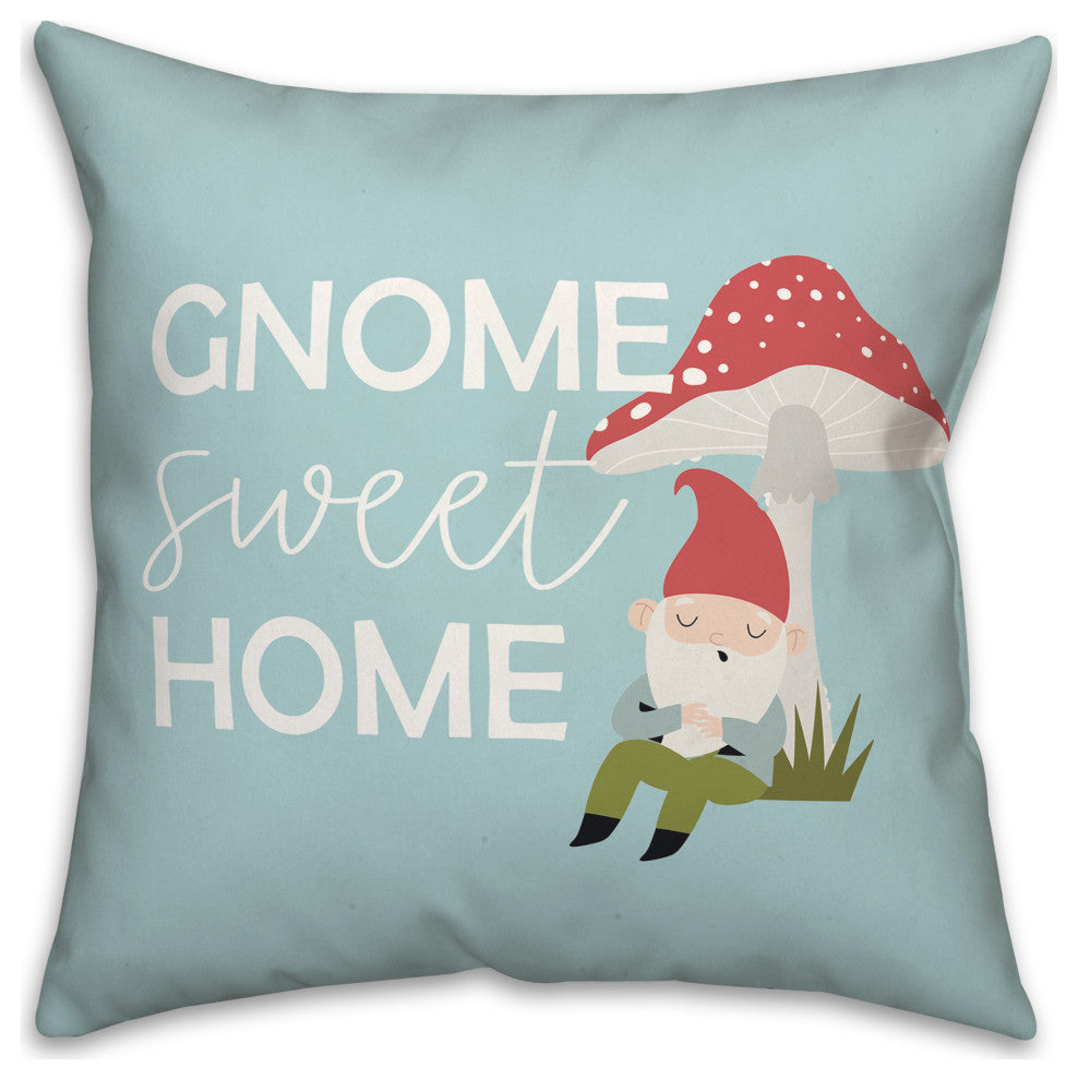 Gnome Sweet Home 3 18x18 Spun Poly Pillow