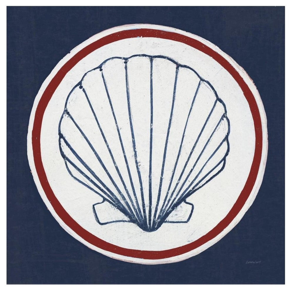 "Summer Shells II Nautical" Digital Paper Print by Kathrine Lovell, 20"x20"