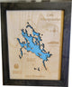 Lake Winnipesaukee, New Hampshire-Wood Lake Map, Small Framed