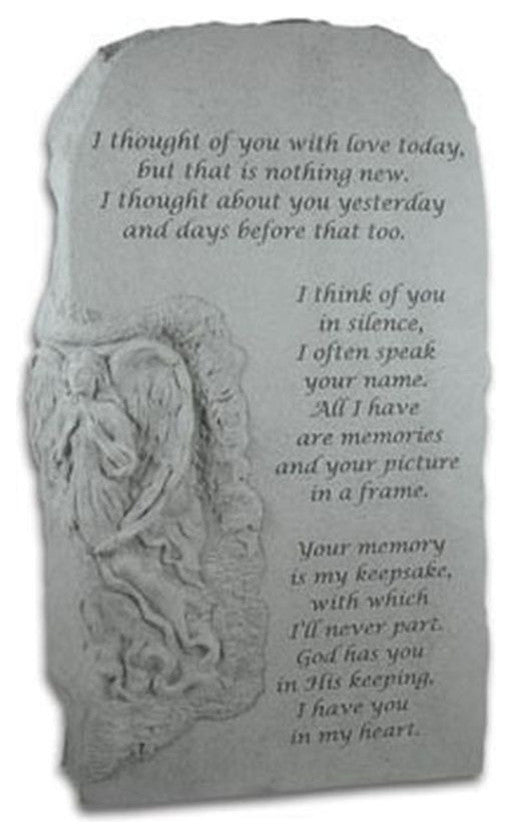"Angel Obelisk With I Thought of You" Memorial Garden Cross