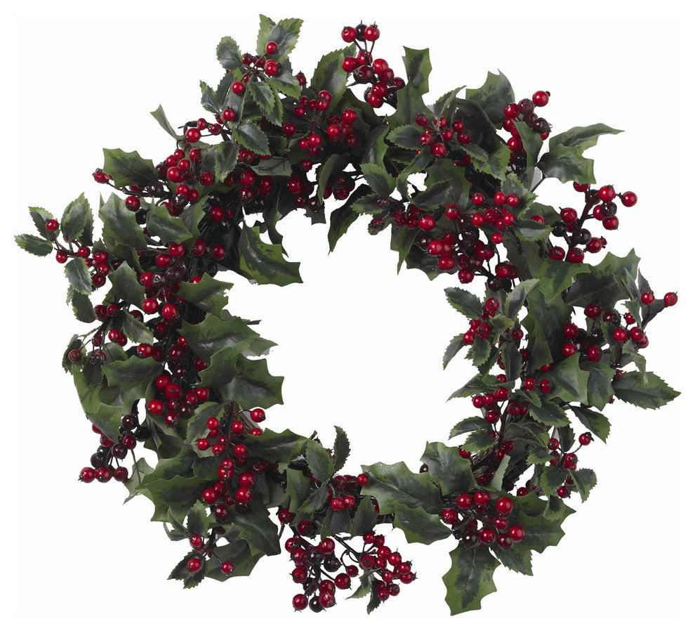 24" Holly Berry Wreath