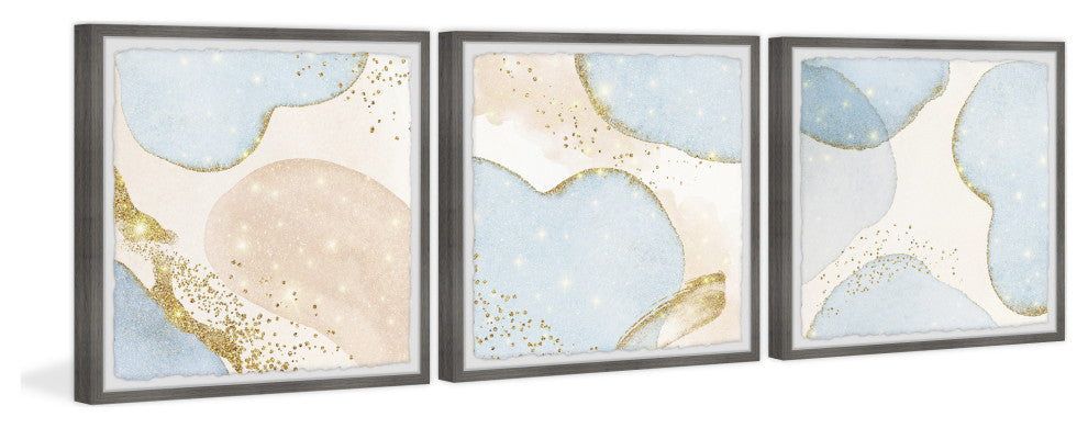 Abandoned Coast Triptych, 3-Piece Set, 18x18 Panels