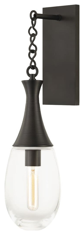 Southold 1-Light Wall Sconce Black Brass