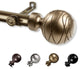 Arman Curtain Rod, Antique Brass, 48-84"