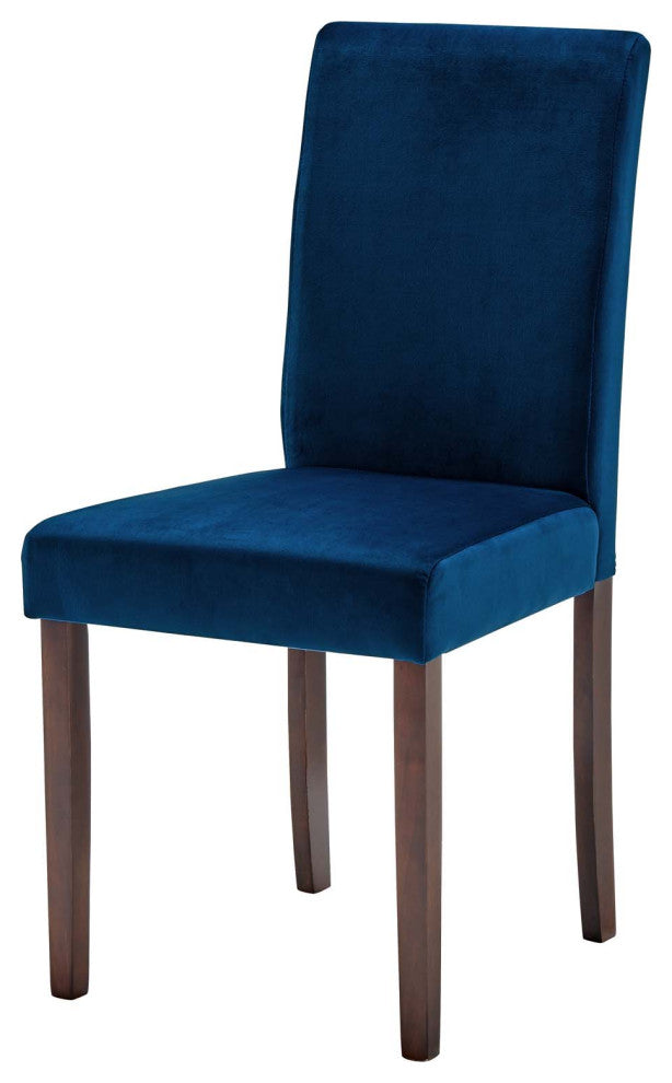 Side Dining Chair, Set of 2, Blue Navy, Velvet, Modern, Cafe Bistro Hospitality