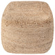 Nuloom Jute Braided Eden Pouf, Natural