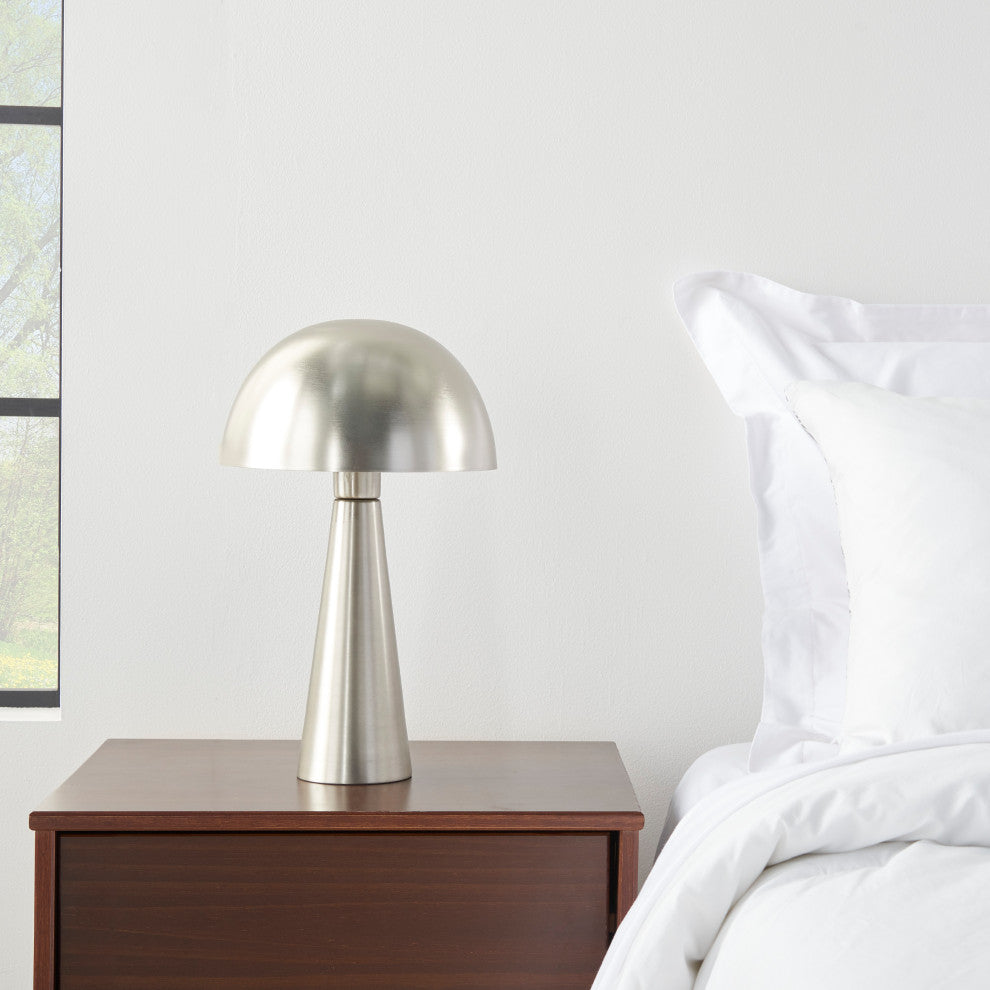 Nourison EPTS1 Table Lamp - Set of 2, Silver, 10" x 10" x 16"