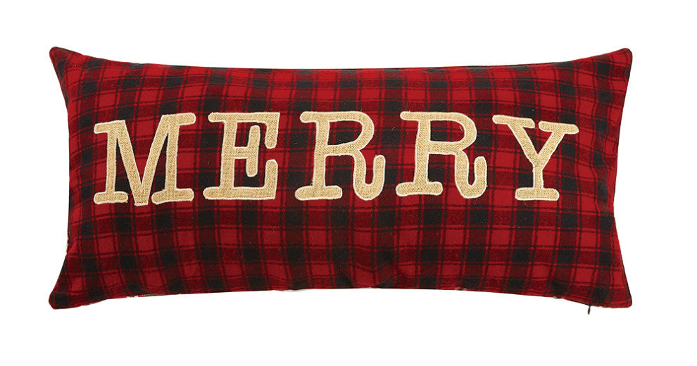 Merry Embroidered Appq Pillow
