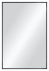 24"x36" Shatterproof Wall Mount Metal Frame Mirror, FM1-2436, Matte Black