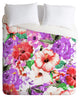 83 Oranges Purple Floral Duvet Cover