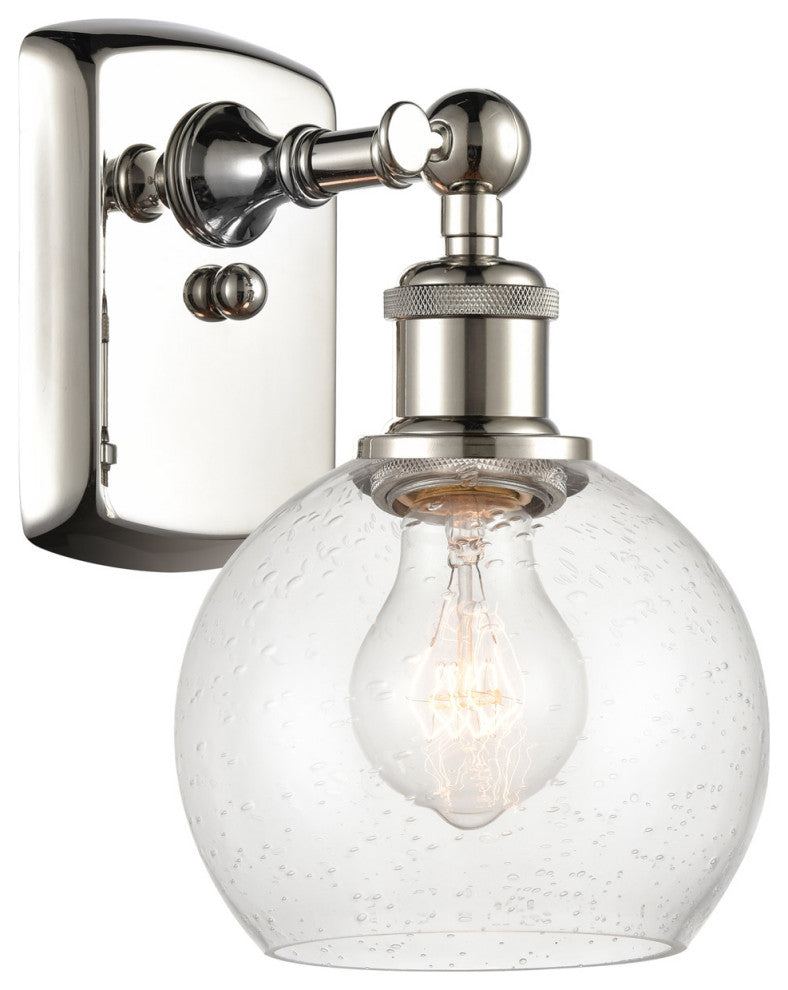 Innovations 516-1W-PN-G124-6 1 Light 6" Sconce, Polished Nickel