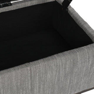 Louise Tufted Storage Bench 54", 17Hx54Wx15D, Gray