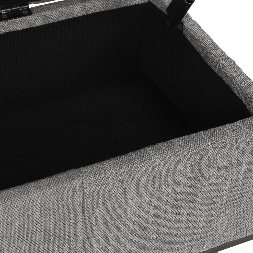 Louise Tufted Storage Bench 54", 17Hx54Wx15D, Gray