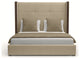 Nativa Interiors Irenne Simple Tufted Bed, Flax, King, Medium 67"