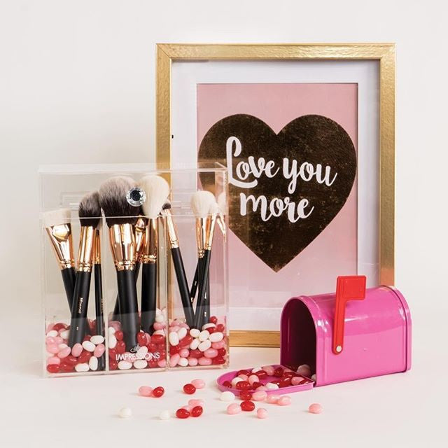 Diamond Collection Acrylic Makeup Brush Holder