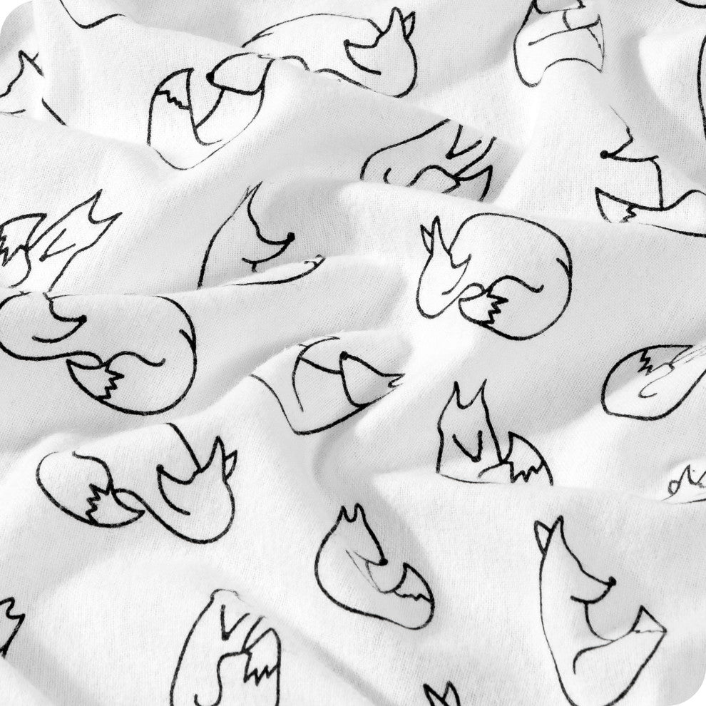 Bare Home Cotton Flannel Sheet Set, Feelin' Foxy, Full