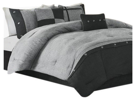 Madison Park Microsuede Printed 7-Piece Comforter Set, King