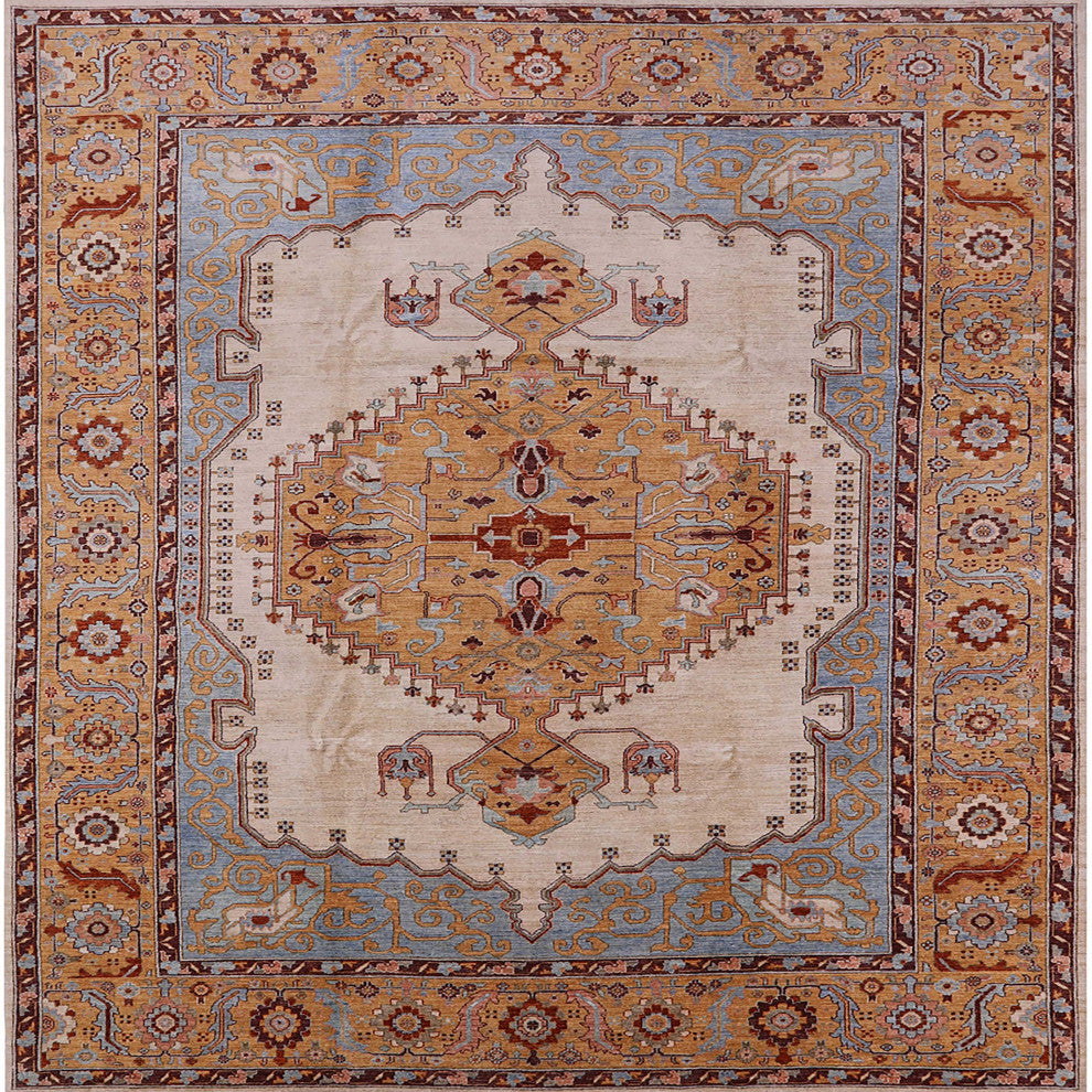 Ahgly Company Indoor Square Mid-Century Modern Area Rugs, 3' Square