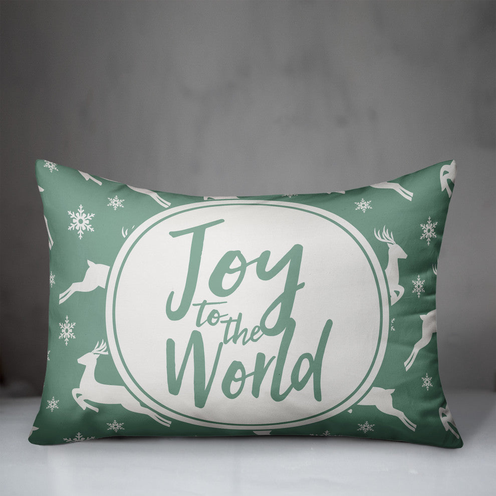 Joy to the World Lumbar Pillow, 14"x20"