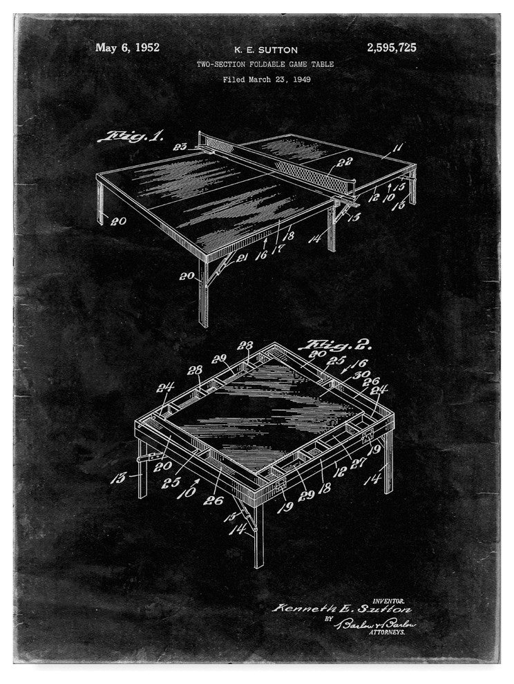 "Ping Pong Table" by Cole Borders, Canvas Art, 47"x35"