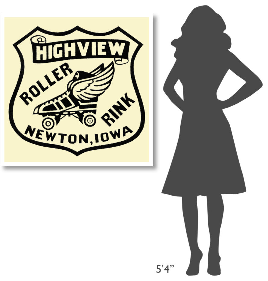 "Highview Roller Rink" Digital Paper Print by Retrorollers, 38"x38"