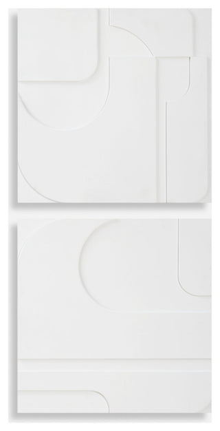 Uttermost - 04373 - Wall Decor, S/2 - Contours - Solid White