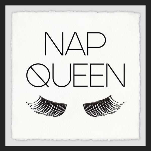 "Nap Queen" Framed Painting Print, 12"x12"