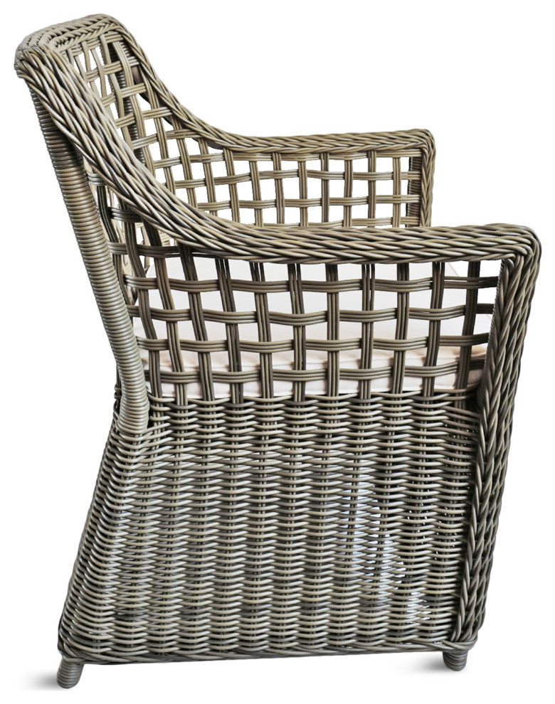 Outdoor Faux Wicker Dining Arm Chair