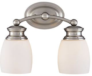 Elise 2-Light Bath Vanity Fixture Vanity, Satin Nickel