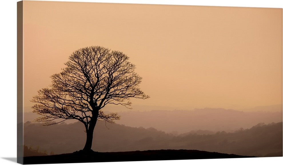 "Sentinel at Dusk" Wrapped Canvas Art Print, 24"x14"x1.5"