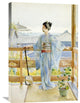 "Geisha Standing On a Balcony" Artwork, 20" x 30"