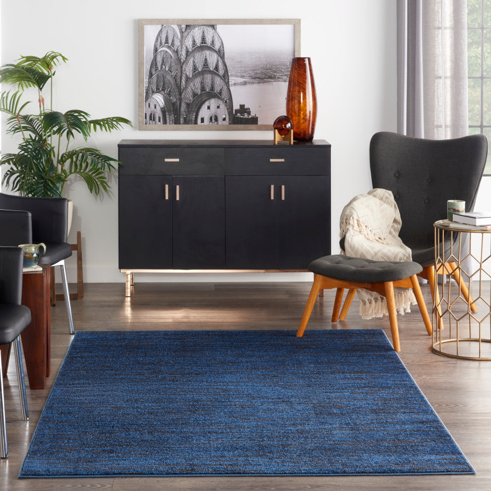 Nourison Essentials 6' x 9' Midnight Blue Outdoor Area Rug