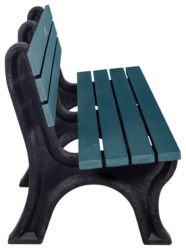 Aurora Traditional 6' Park Bench, Nantucket Blue