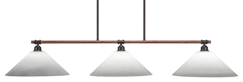 Blacksmith 3-Light Bar, White Muslin