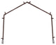Mabel 13/16" 4-Sided Bay Window Curtain Rod, Cocoa