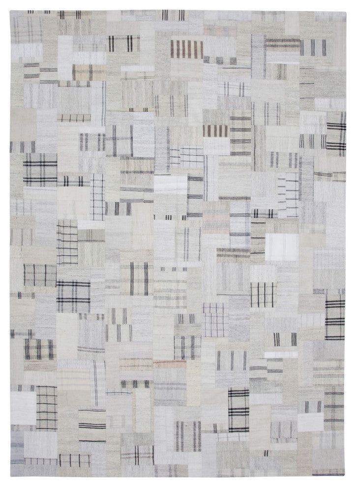 Rug N Carpet - Handmade Oriental 8' 8'' x 12' 2'' Rustic Patchwork Kilim Rug