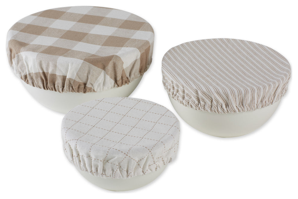DII Asst Stone Farmhouse Woven Dish Cover (Set of 3)