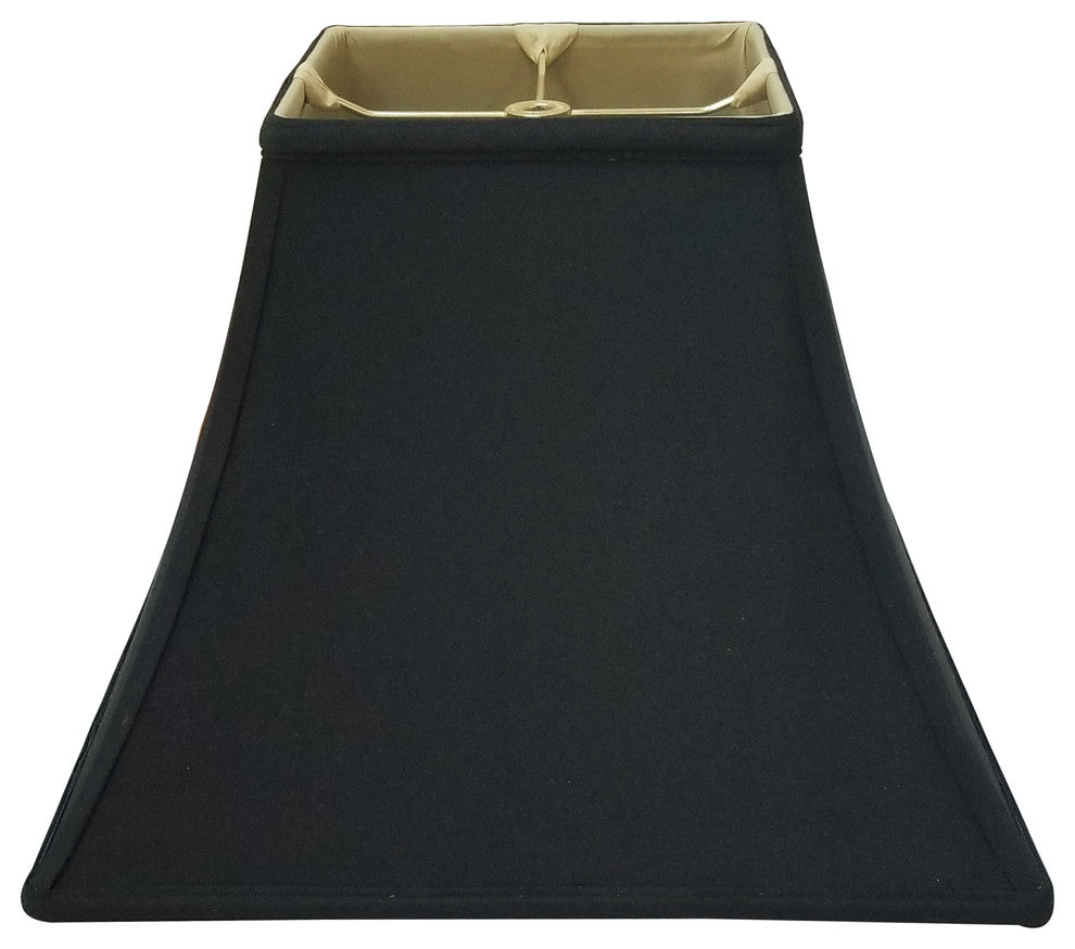Royal Designs Square Bell Basic Lamp Shade, Black, 16x16x12.5