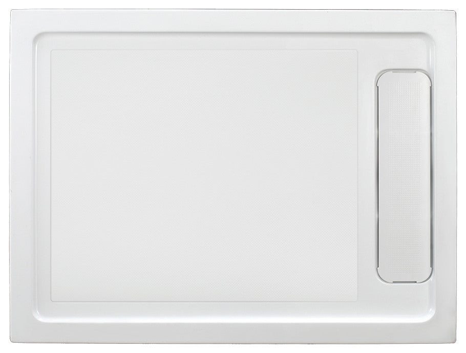 Ove Decors Erika Shower Base Rectangle, White, 48 in.x 32 in., Side Drain
