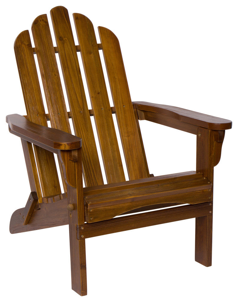 Shine Company 4659OA Marina II Adirondack Folding Chair Hydro-Tex Finish, Oak