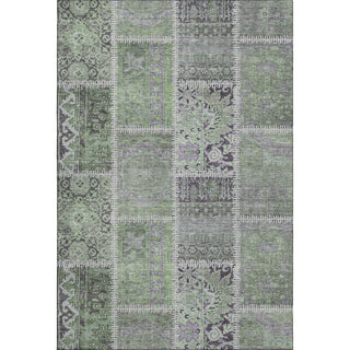 Premium Machine Washable Mayfield AMF635 Green 8' x 10' Rug