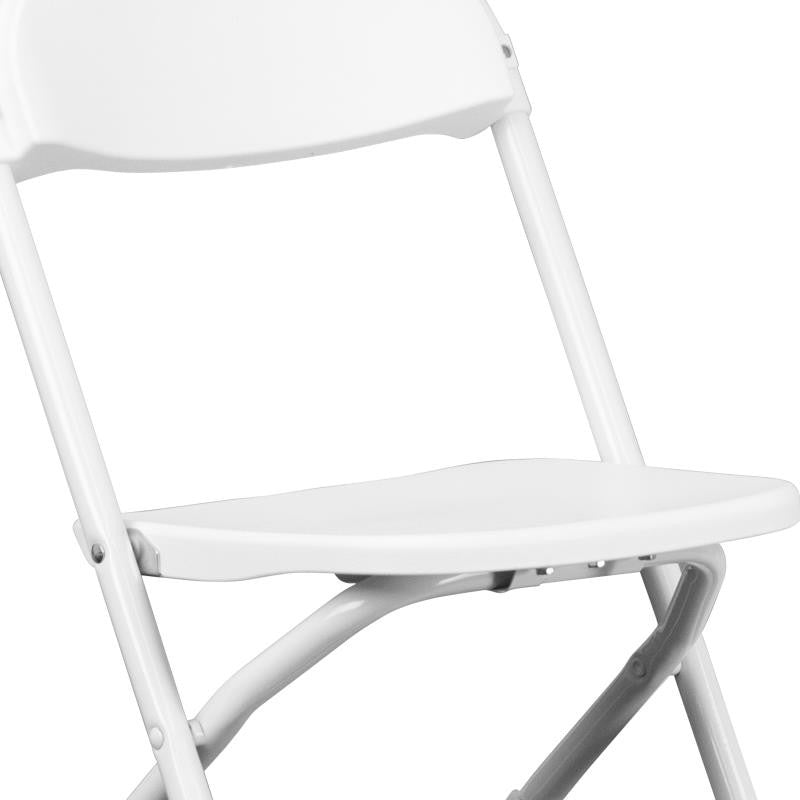 2 Pack Kids Plastic Folding Chair, White