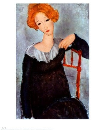 Amedeo Modigliani Women With Red Hair, 21"x28" Wall Decal Print