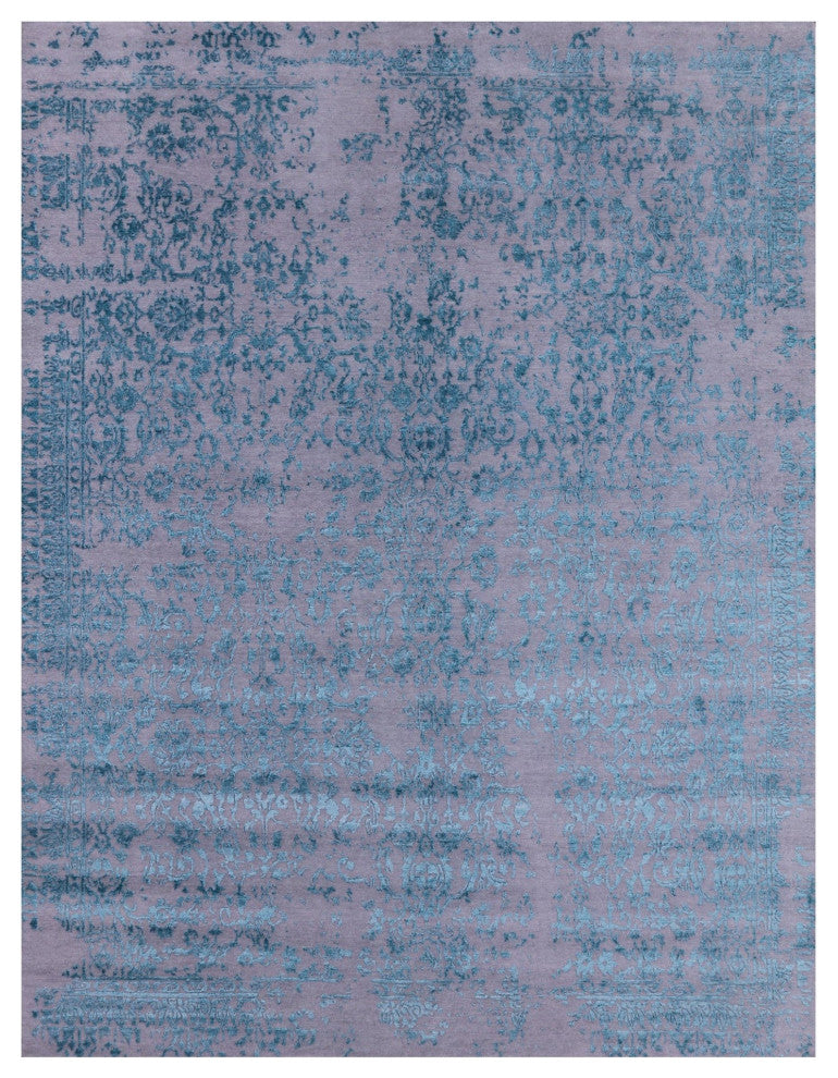 8' 1" X 10' 2" Persian Wool and Silk Hand-Knotted Rug Q6241