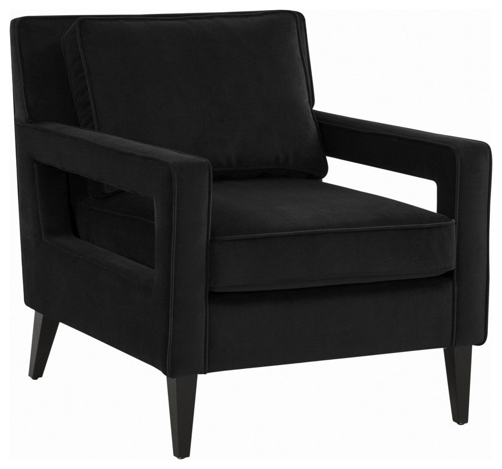Luna Onyx Black Accent Chair