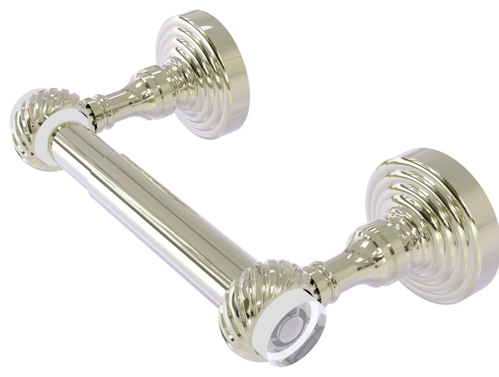 Pacific Grove 2-Post Toilet Paper Holder with Twisted Accents, Polished Nickel